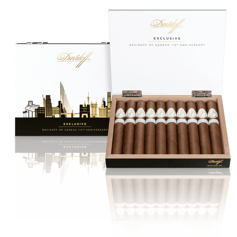 Davdidoff Exclusive 2021 Geneva 110th anniversary Edition cigar box of ten.