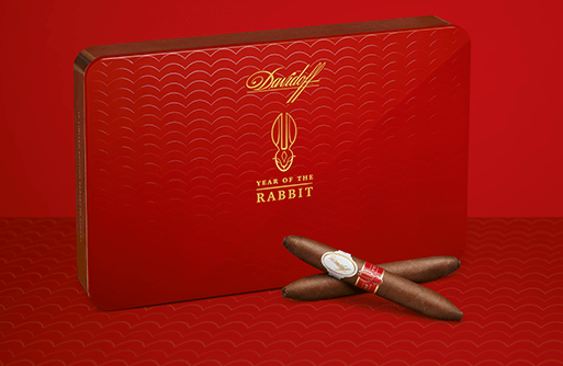 Davidoff Year of the Rabbit Limited Edition 2023 Box with crossed Perfecto cigars