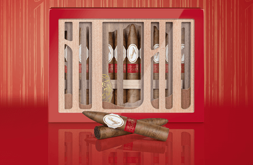 Davidoff Year of the Tiger Limited Edition 2022 Box with crossed Piramides cigars