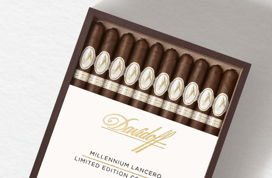 Davidoff Millennium Lancero Limited Edition open box with cigars