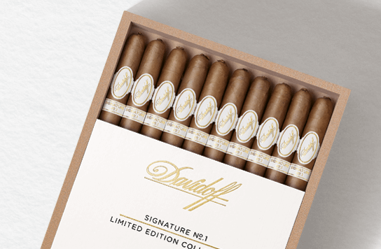 Davidoff Signature No. 1 Limited Edition offene Zigarrenbox mit Inhalt