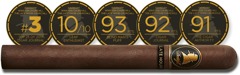 Winston Churchill Late Hour Series Churchill Cigar with all the different Awards and Points
